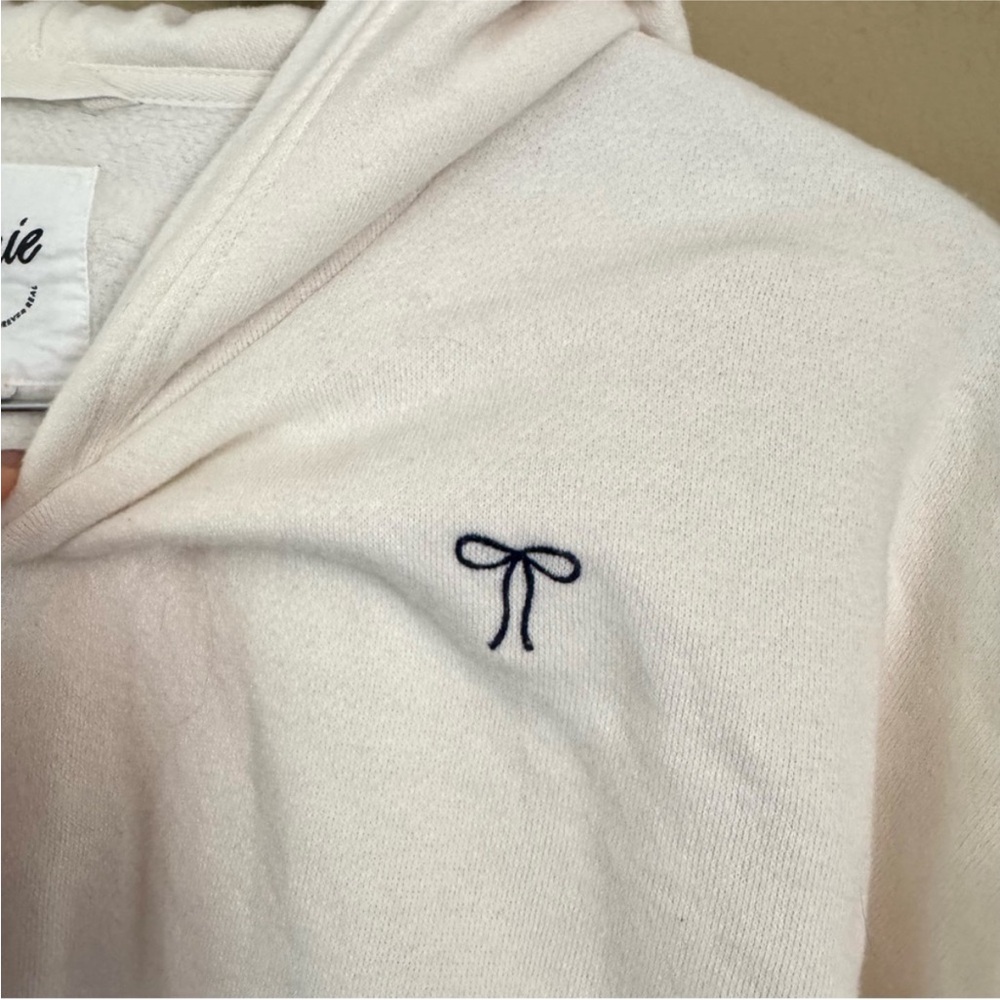 Aerie Bow Off-White Hoodie women’s size large not oversized. - Picture 5 of 12